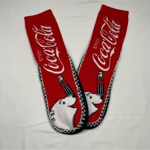 Coca-Cola Grippy Socks with Polar Bear Design - Adult One Size